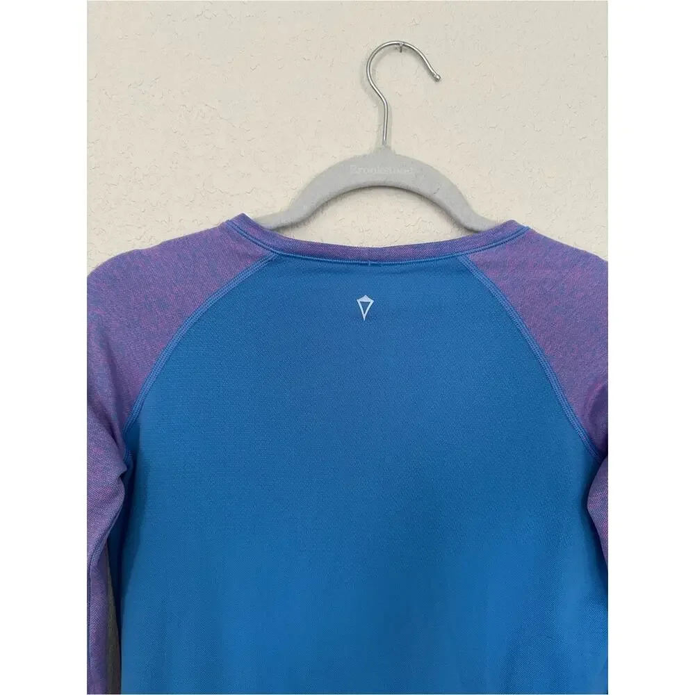 ivivva Lululemon Officially Awesome Long Sleeve Dress Blue/Purple Size 14 EUC